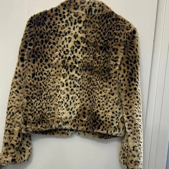 Nicole Miller Brown Teddy Jacket Faux Fur Plush - Picture 7 of 7